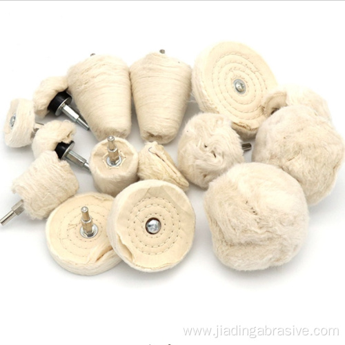 abrasive yellow leather muslin cotton cloth buffing wheel